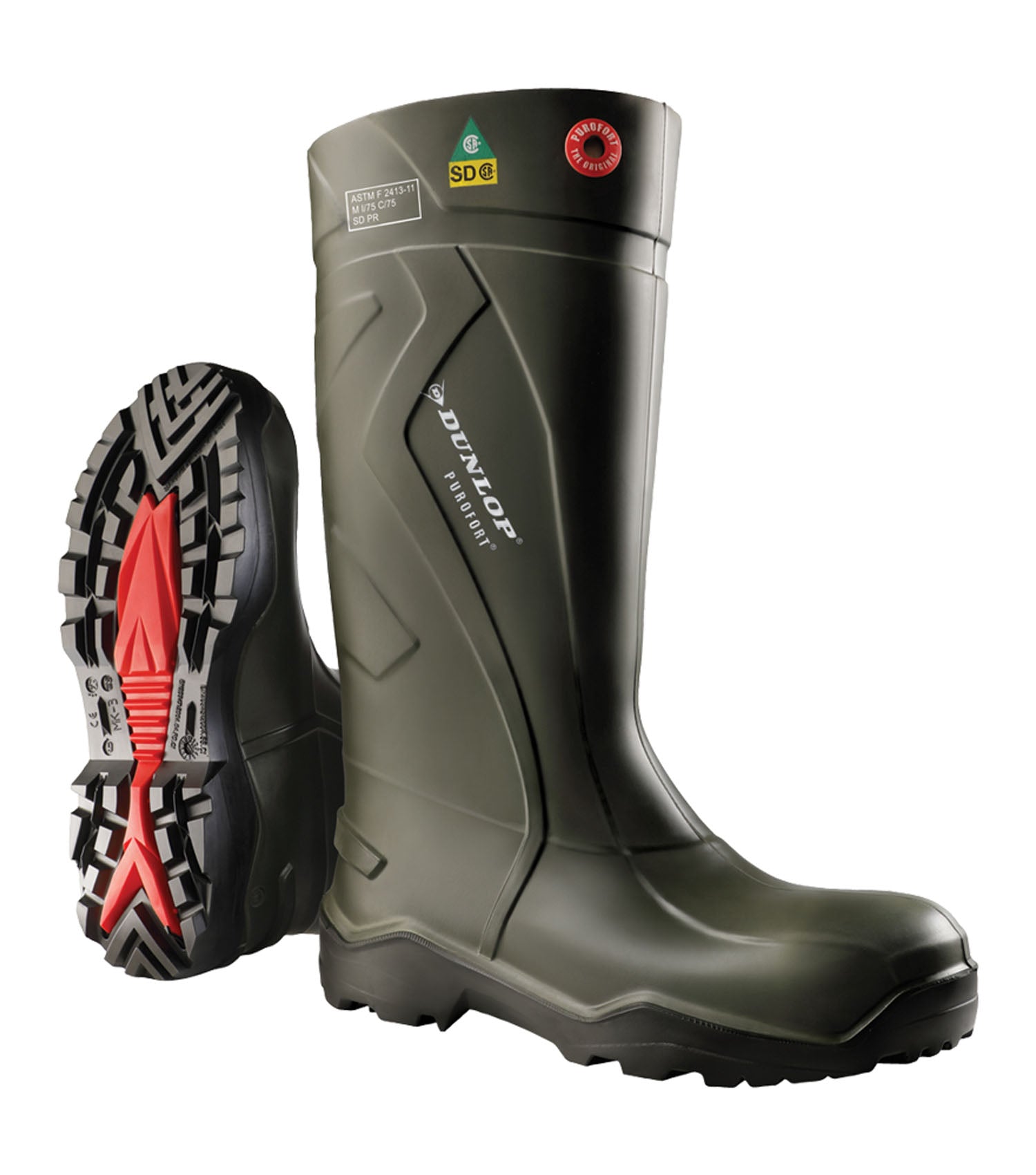 趣味 ALLA CARTA fw19 no15 Purofort+ Full Safety, Green | 15'' Insulated PU SD Work Boots