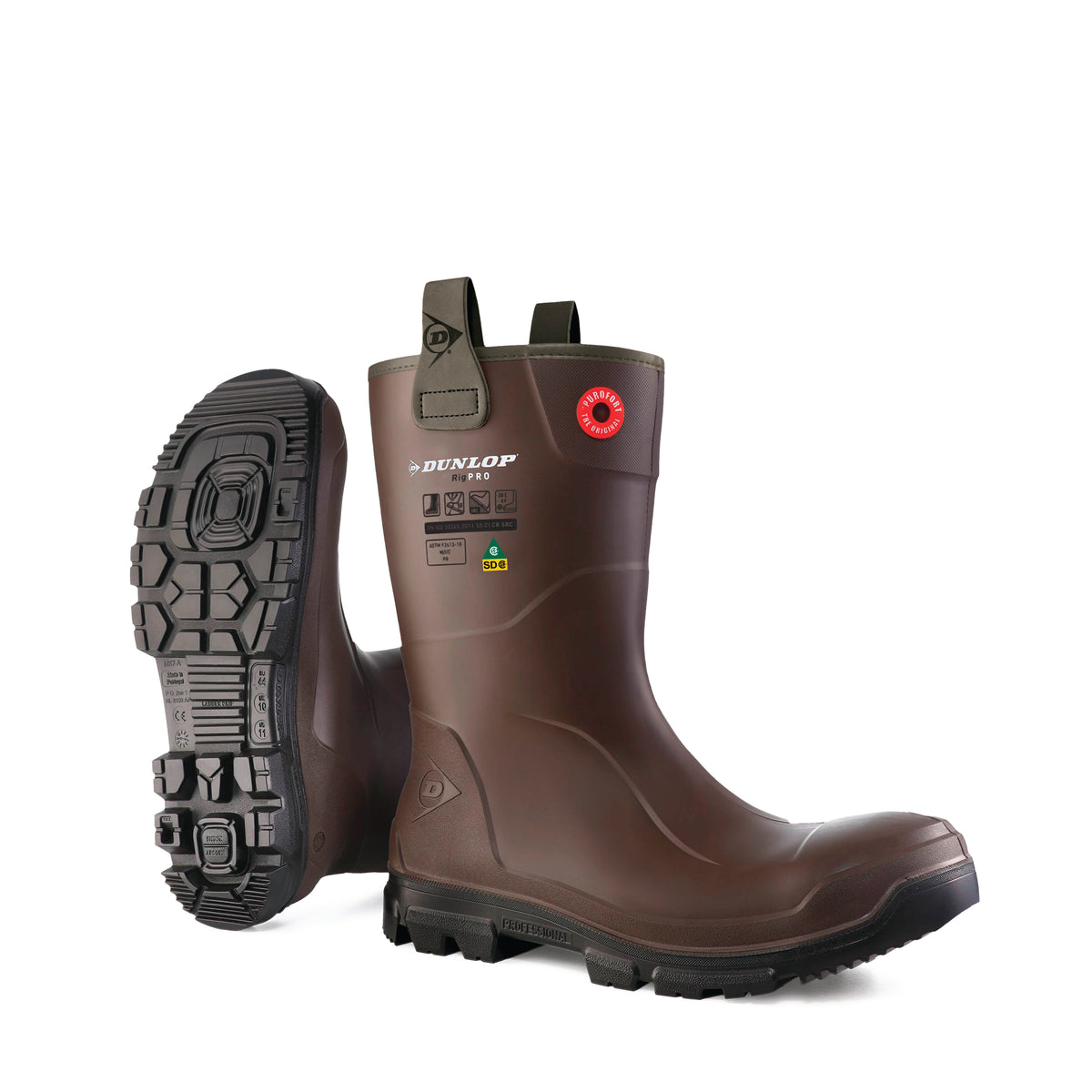 Purofort RigPro Full Safety Brown 11 PU Work Boots