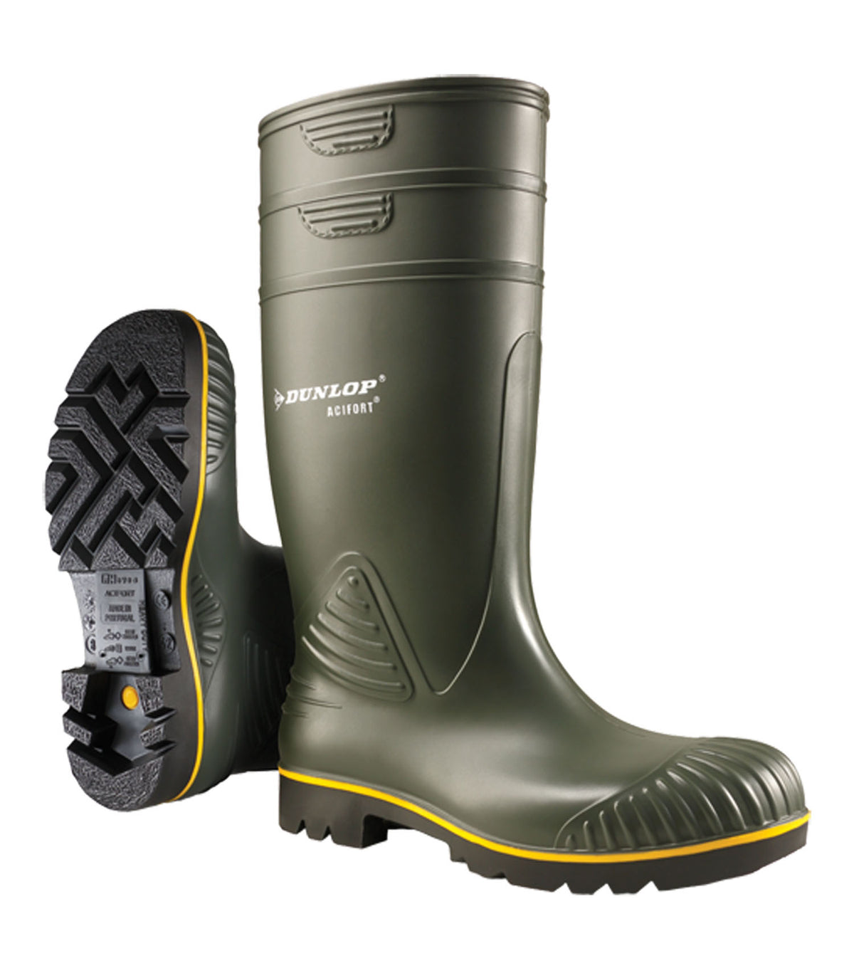 Acifort Heavy Duty Green Heavy Duty Waterproof PVC Rain Boots