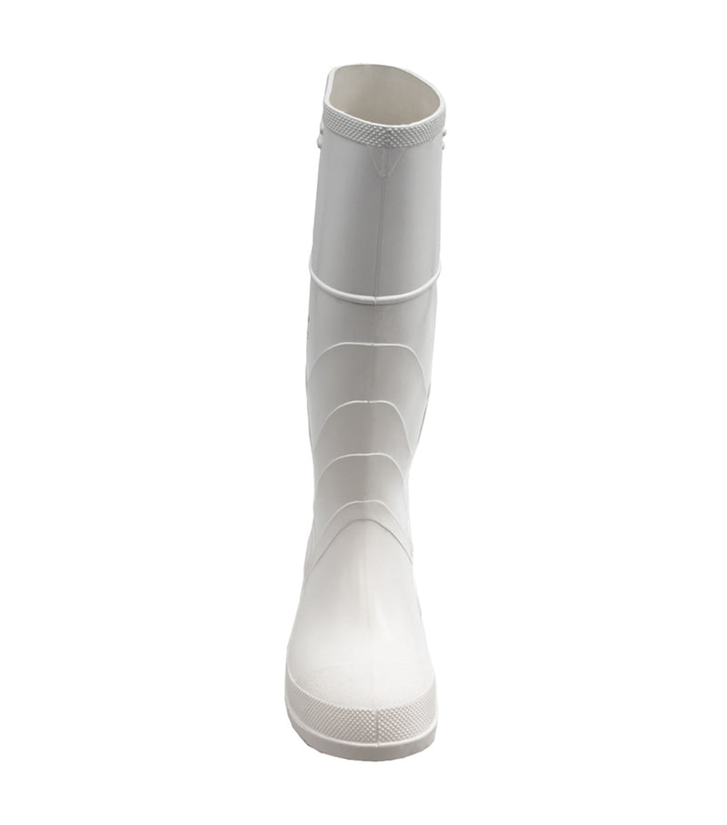 White PVC Steel Toe, Blanc| Bottes de travail imperméables 16'' en PVC