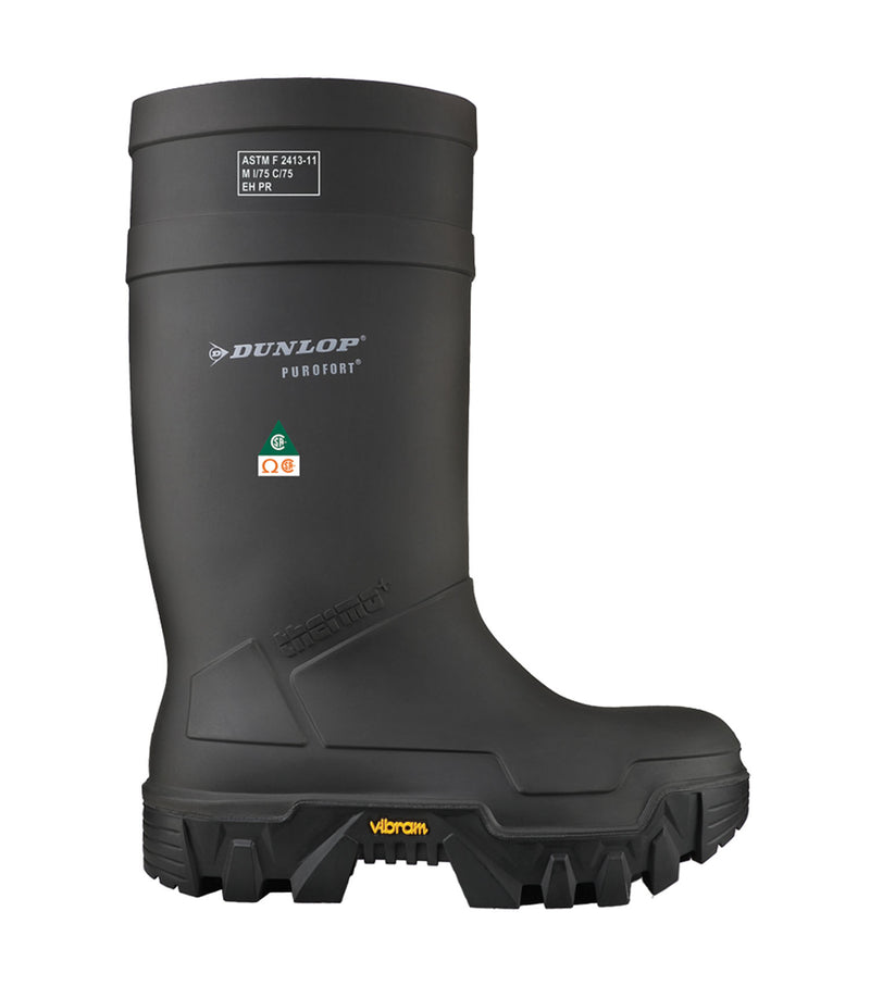 Purofort Explorer Full Safety Vibram, Black | Insulated PU Work Boots
