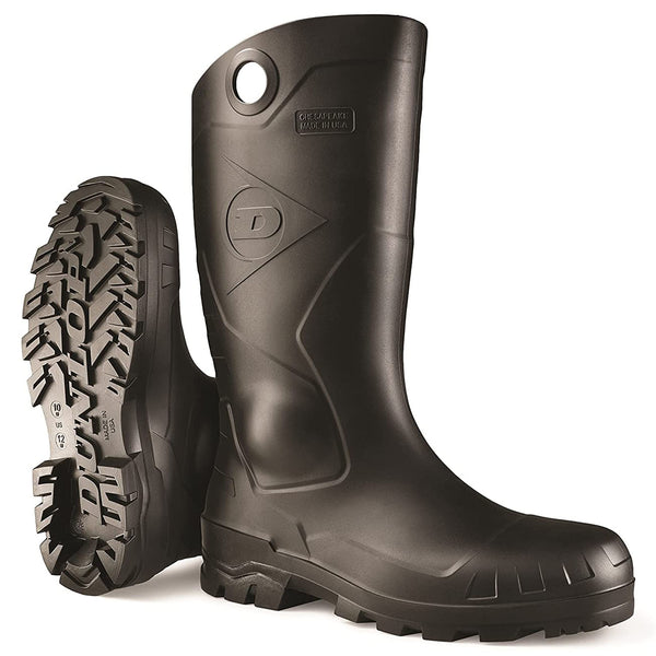 Black steel toe wellington boots best sale