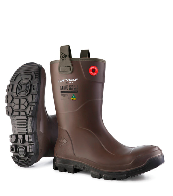 Purofort RigPro Full Safety, Brown | 11'' PU Work Boots