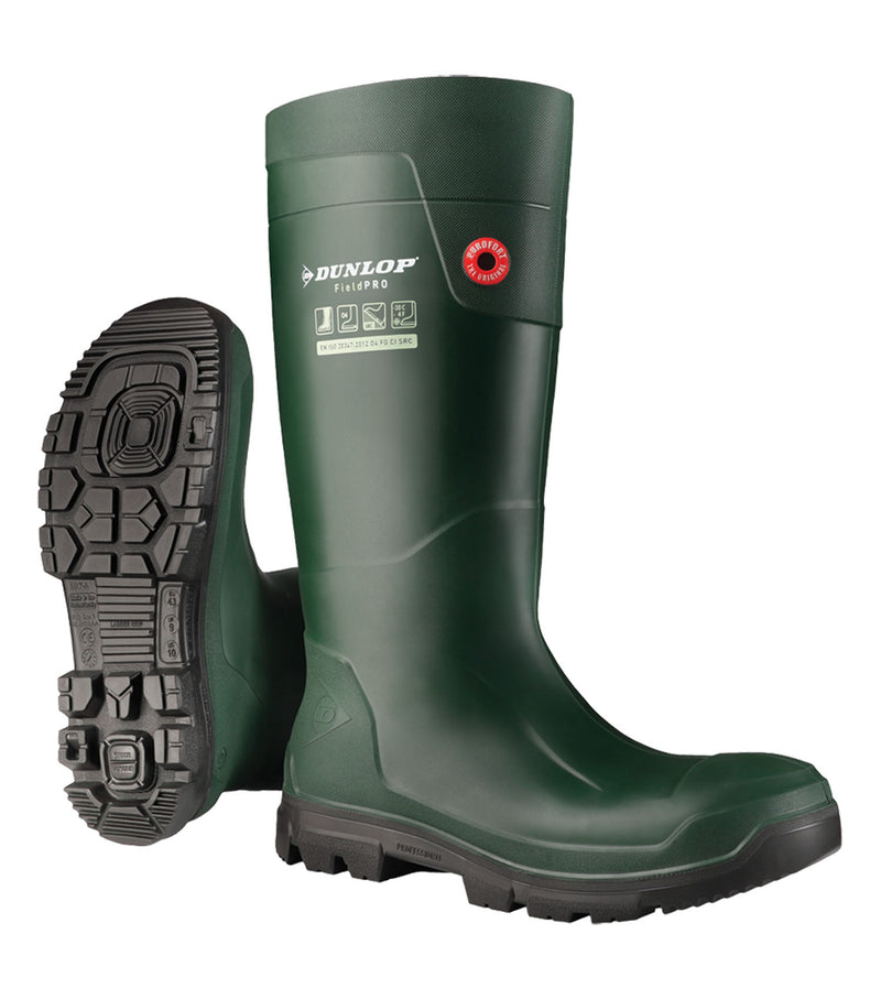 Purofort FieldPRO Soft Toe, Green | 15’’ Waterproof PU Boots.