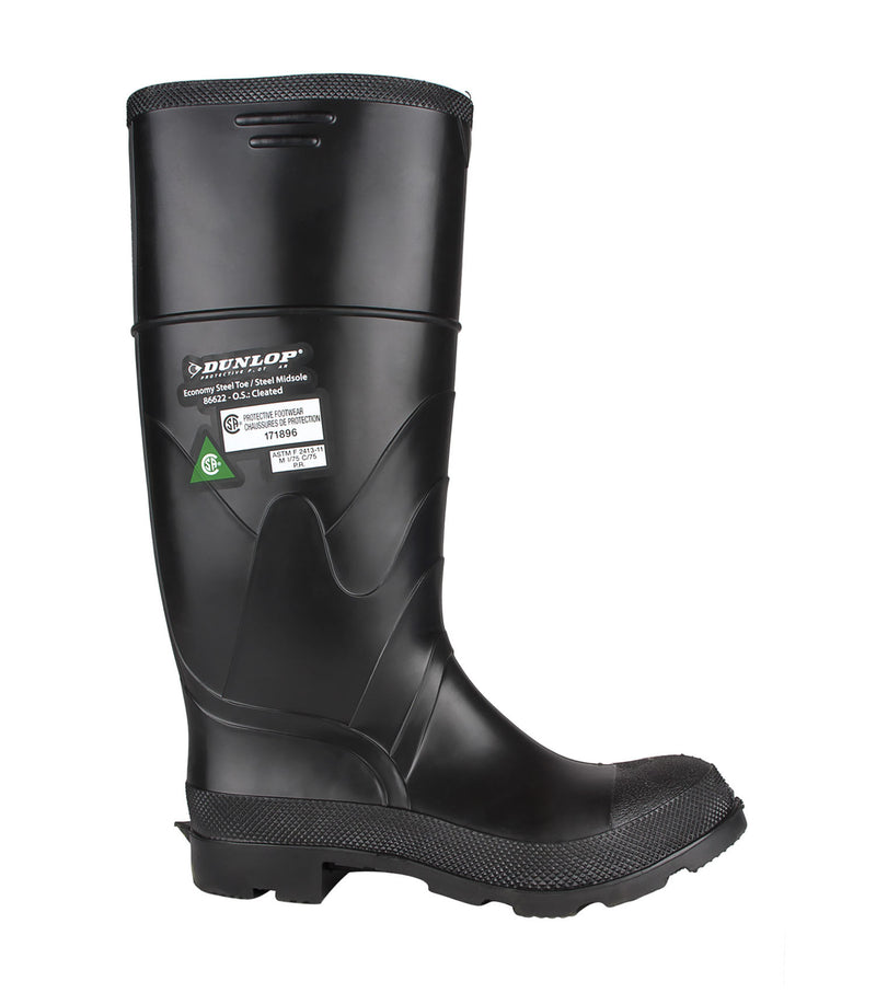 Economy Steel Toe & Midsole, Black | Waterproof PVC Work Boots