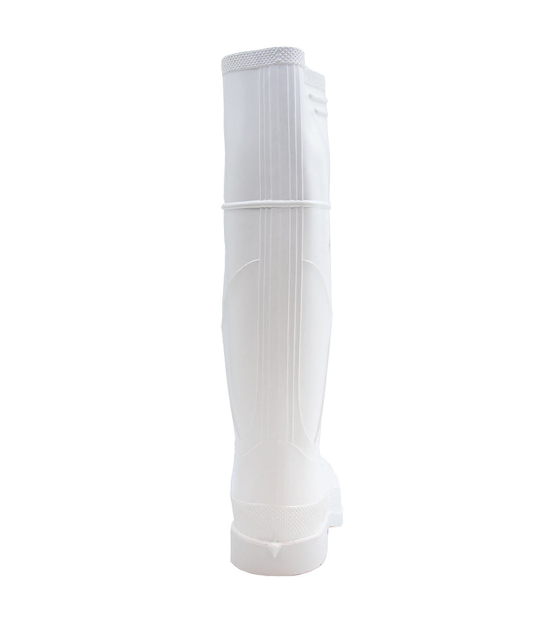 White PVC Steel Toe, Blanc| Bottes de travail imperméables 16'' en PVC