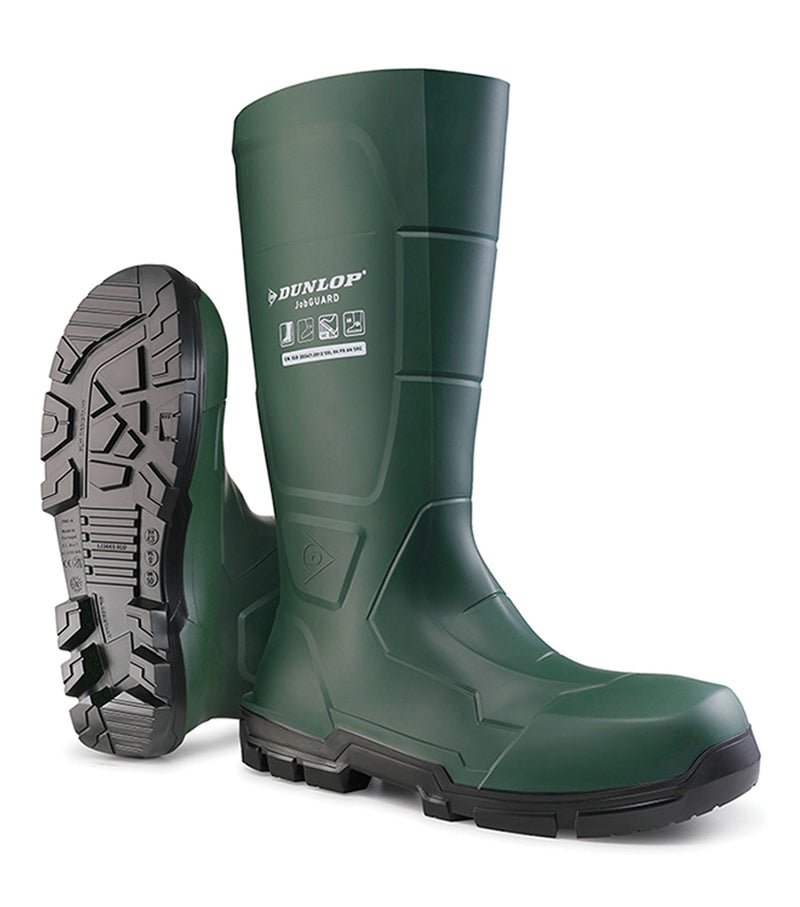 Jobguard Soft Toe, Green Heavy Duty Waterproof PVC Rain Boots