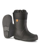 Puddle Jumper Fur Lined, Noir | Bottes de pluie isolées pour enfants
