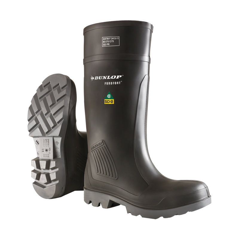 Bottes De Sécurité DUNLOP METGUARD S5 - Protection Métatarsienne Et Cheville, Semelle Antidérapante SRC, Pointure 44, Gris