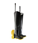 Thigh Wader Steel Toe & Midsole, Black | 29" Waders Work Boots