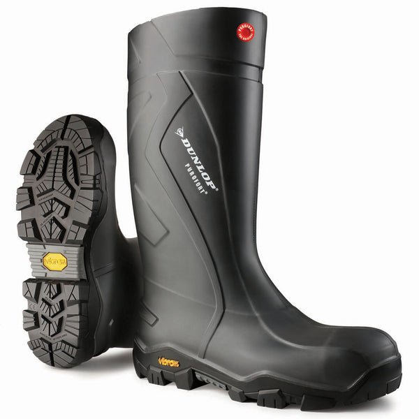 siva ブーツ FTW-LTR/RUBBER COATING LACE-UP Purofort+ Expander Safety, Charcoal | PU Work Boots | Vibram XSWork