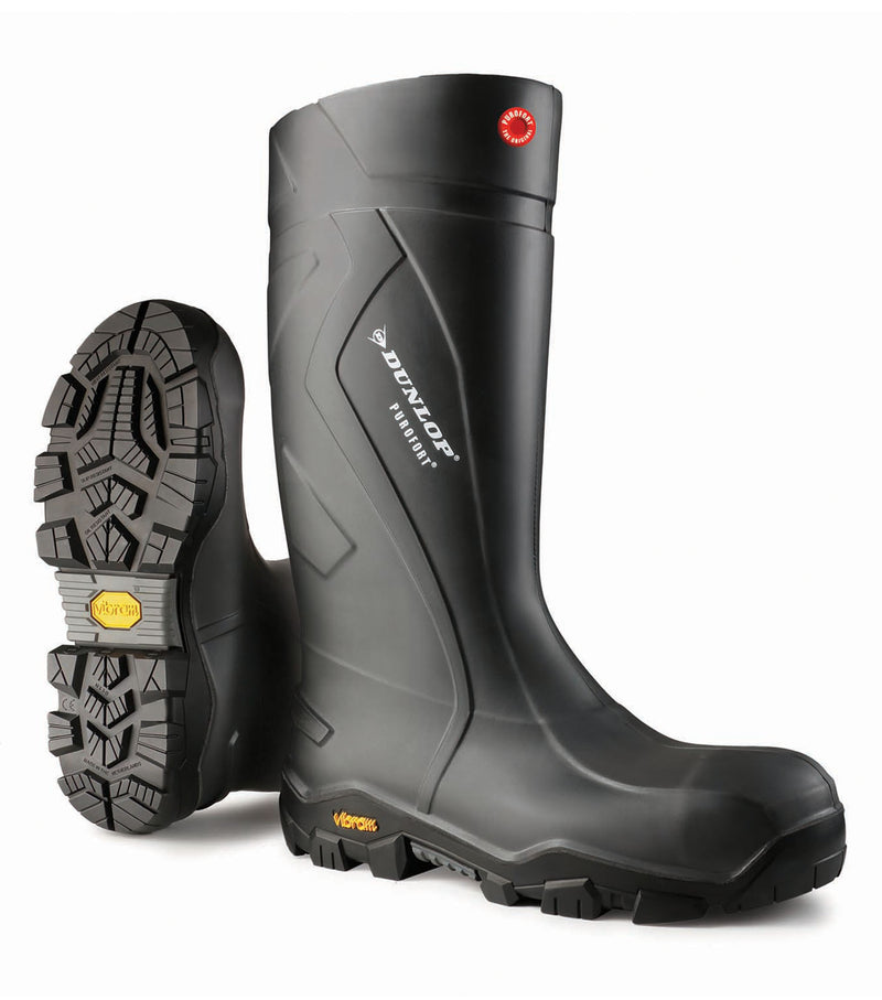 Purofort+ Expander Safety, Charcoal | PU Work Boots | Vibram XSWork