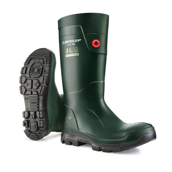 Purofort FieldPro/TerraPro Soft Toe, Green | 15" Waterproof PU Boots