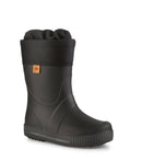 Puddle Jumper Fur Lined, Noir | Bottes de pluie isolées pour enfants
